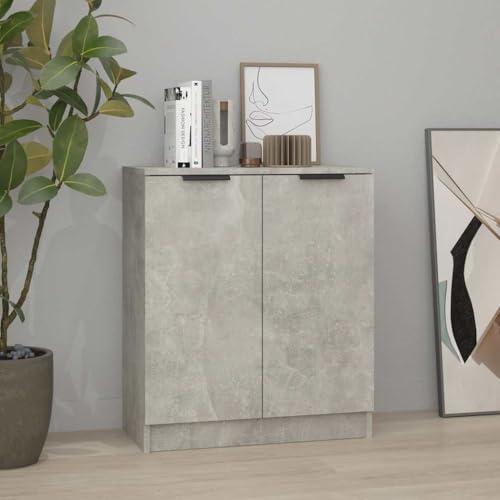 WDGJJFECNMUEHI Modern Sideboard Cabinet, Concrete Gray TV Stand with Storage, 60x30x70 cm Wood Composite Console Table for Living Room, Hallway, Multifunctional Highboard & Display Shelf