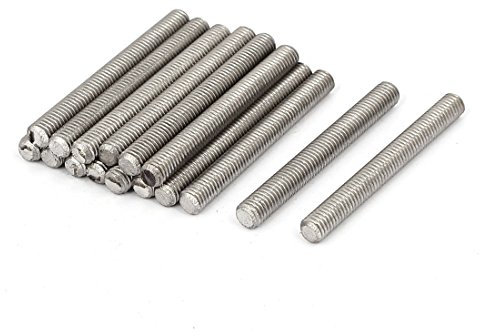 sourcing map 20 Stück Gewindestangen M5x45mm Edelstahl 304 Gewindestift Metrischem Vollgewinde Bar Gewindestäbe für Befestigung CNC-Werkzeugmaschinen 3D-Drucker Industrie Geräte