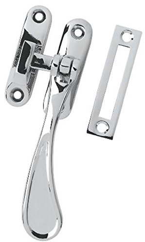 Carlisle Brass Victorian Spoon End Window Casement Fastener Handle Reversible + Screws (Polished Chrome)