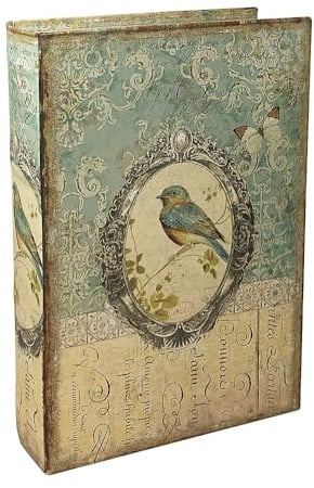 zeitzone Hohles Buch mit Geheimfach Vogel Buchversteck Nostalgie 27cm