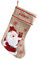 Chaussette de Noël Effet Lin personnalisée d'un prénom (Papa Noël)