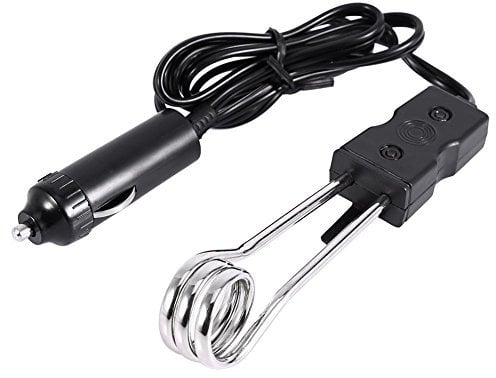 Bewinner 12 V/24 V Auto-Tauchheizung, tragbar, elektrisches Auto, kochendes Wasser, Tauchsieder, Reisen, Camping, Picknick, Wasser-Tauchsieder für kochendes Wasser, Kaffee oder Tee (12 V)