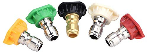 Pressure Washer Adapter,Universal Power Pressure Washer Spray Nozzle Tips,Quick Connect Fitting for Quick Connect high Pressure Washer up to 4000 PSI,with 5 Power Washer Nozzle Tips Multiple Degrees