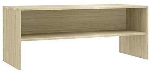 vidaXL TV Schrank Lowboard Couchtisch Fernsehschrank Fernsehtisch Sofatisch TV Tisch Möbel Board Sideboard Sonoma-Eiche 100x40x40cm Holzwerkstoff