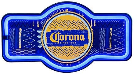 Corona Since 1925 blaues LED-Neon-Lichtseilschild, 43,2 cm, Festzelt-Form, offizielles Lizenzprodukt, Plug-in oder batteriebetrieben, Wanddekoration für Zuhause, Bar, Garage, Geschäft oder Männerhöhle