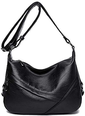Coolives Sac portés Bandoulière pour Femme Sac a épaule Casual Sac Messenger Loisir Noir