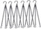 OUKEYI 6 PiecesHanging Chain， Heavy Duty 22 Inch Hanging Flower Basket Galvanized Replacement Chain -3 Point Garden Plant Hanger for Outdoor or Indoor for Bird Feeder Lantern Planter