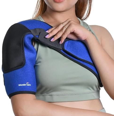 Wonder Care Manguito rotador para alivio del dolor de hombro, soporte de hombro de neopreno para hombres y mujeres para dislocado, congelado, hombro de ratón, alivio del dolor del manguito rotador