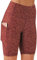 Persit Kurze Sporthose Damen, High Waist Radlerhose Sport Shorts Sommer Laufhose Rotleopard Gras S