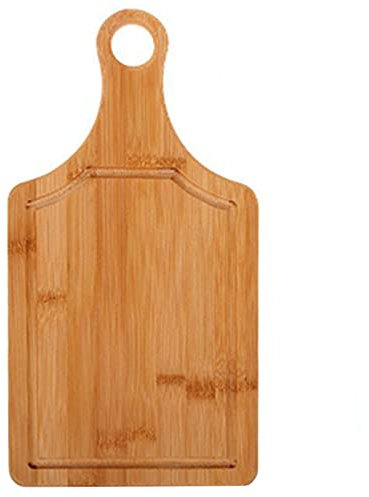 Tabla de cortar de bambú, de 1,5 x 34,5 x 17,5 cm, ideal para cocina. Tablero de corte con asa para colgar o mover,para realizar labores de cocina y repostería. Utensilio para corte de alimentación.