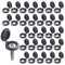 Yeonado 200 Pièces Capuchons de Couvercle à Vis Articulés Bouchons en Plastique Couvercles Repliables Rondelle Cache Gris Flip Tops