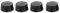 4pcs Guitar Tone Knob Speed ​​Volume Tone Control Knobs Gitarrenteile Ersatz für Les Paul E-Gitarren(Schwarz und weiß)