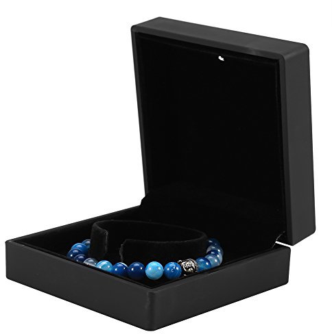 ANKROYU Schmuck Geschenkbox mit LED Licht, Schmuckschachtel, Geschenkbox Schmuck, Schmuckschatulle Für Damen Schmuckkästchen, Led Beleuchteter Ring, Display Aufbewahrungskoffer