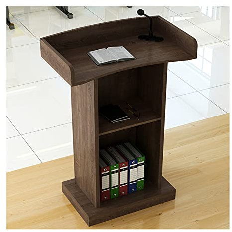 DFANCE Holzpult,Begrüßungspodest Hotel Rednerpult,Moderator Ceremonial Pult Schreibtisch Empfang Customer Desk for Unternehmen Campus,Leicht zu Montieren