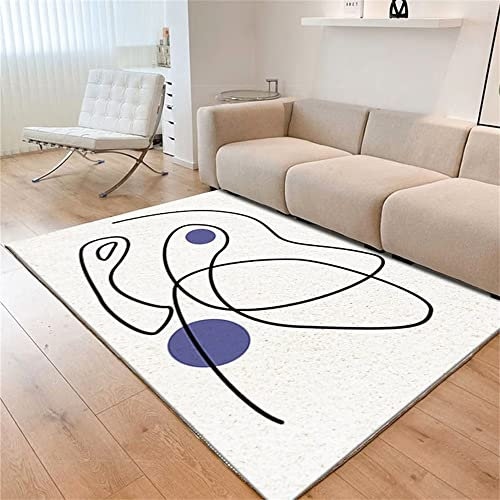 Kunsen area rugs Abstract, soft, comfortable and washable out door rug white Garden carpet out door rug60X90CM