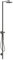 hansgrohe Axor Starck Duschsäulen Set, Kopfbrause 240 1jet, mit Thermostat, Aufputzmontage, 12672, Farbe: Brushed Black Chrome