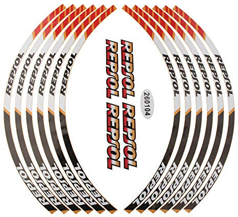 GZYF Adesivo per cerchioni motore per Honda HRC CBR250RR CBR400RR CBR600RR CBR600RR CBR1000RR, arancione