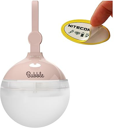 NITECORE Bubble Camping LED Laterne, 100 Lumen Hell Tragbar Leicht Stilvolle Zeltlampe Hurrikan Stromausfall Outdoor Notlicht mit Nitecore Aufkleber (Rosa), small, Pink