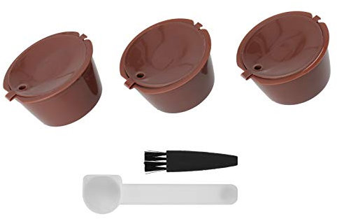 QANYEGN Kapsel-Kaffeefilter-Set, Wiederverwendbarer Einzelportions-Kaffeefilterbecher, Kaffeekapsel-Teile, Kompatibel Mit Kaffeemaschine(braun)