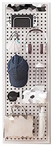 Montage Mural Afficher Le Panneau Perforé, Métal Panneau Perforé De L'organisateur avec 10 Crochets pour Entrepôt Atelier Salle D'artisanat Cuisine, Outil Conseil De Stockage (Color : White, Size :