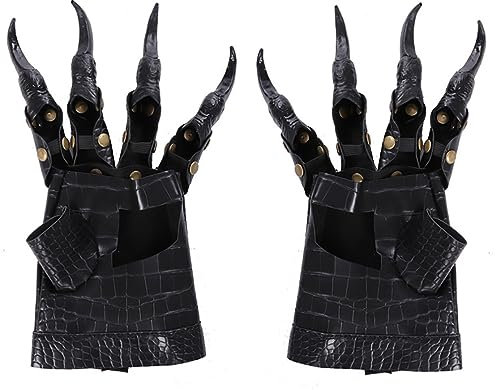 SJTJSPX Handschuhe Halloween Kostüm Requisiten Krallen Cosplay Party Gloves Karneval Fasching Verkleidung Zubehör Horror Kleidung Deko Maskerade Kostüme Accessoires Monster Wolf