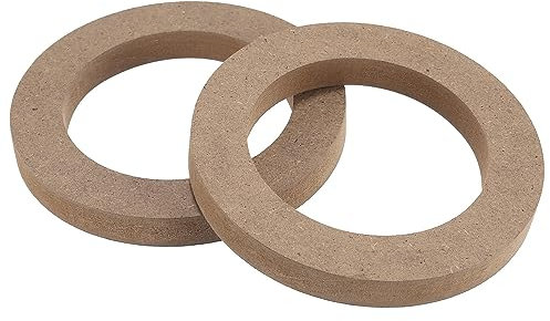 Unifizz 2Pcs Car 4 Universal Wooden Car Speaker Subwoofer Mounting Spacer Rings Adapter Bracket Holder Plate