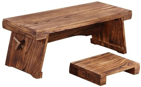 HEXEH Beistelltisch Niedriger Tisch im Alten Stil, Bank im chinesischen Stil, Teetisch, Balkon, Fensterbank, Cocktailtisch, Holzmöbel Couchtisch (Size : Natural Color)