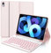 Teclado para iPad Air 5 2022/iPad Air 4 2020/iPad Pro11 4/3/2/1 Gen, 7 modos de retroiluminación, funda para teclado italiano Bluetooth inalámbrico desmontable, rosa claro