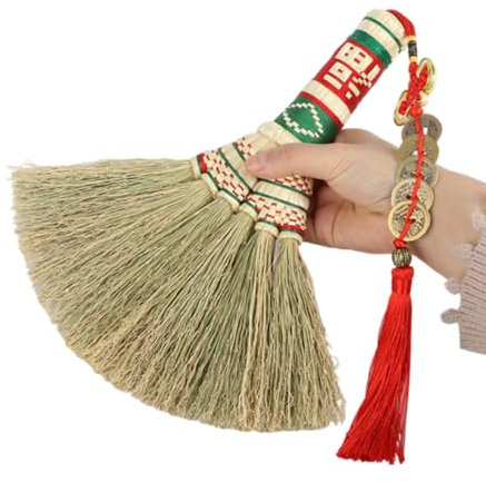 Petit Balai en Paille-balais D'époussetage Spéciaux, pour Balai de Nettoyage Intérieur, Extérieur ou Jardin, Large Zone de Balayage,A