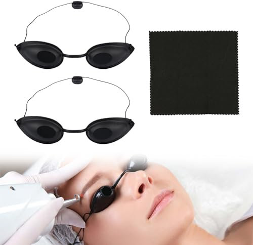 Solarium Brille, Laserschutz-brille, LED Schutzbrille, 2 Stück UV Schutzbrille Solarium Brille, Schönheitsinstrument Augenschutzbrille für kosmetische Lasertherapie, IPL-Haarentfernung, UV-Schutz
