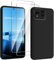 HuiYouMY Coque pour ASUS Zenfone 11 Ultra (6.78) avec 2 Pièces Verre Trempé Protection écran, Black Silicone TPU Souple Etui Housse Anti-Rayures Antichoc Case - Noir