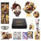 MOTAO Genshin Impact Box Xiao Hu Tao Qiqi Merch Set - Puppe, Poster, Kissenbezug, Standfigur, Armband, Abzeichen, Schlüsselanhänger, Kartenhülle, 30 Lomo Karten, 50 Aufkleber (Chiori)