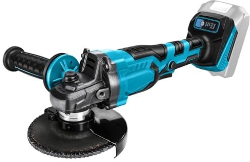 Akku Winkelschleifer für Makita Akku 18V, kabelloser Schleifer mit bürstenlosem Motor,Scheibenschutz,125mm Durchmesser,3 Geschwindigkeit 10000 RPM für Schneiden Schleifen (keine Schneidklinge)