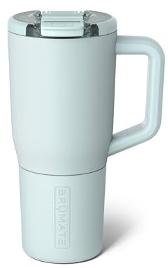 BrüMate Müv – Tasse à café isotherme 100 % étanche de 750 ml avec poignée et couvercle – Tasse à café de voyage en acier inoxydable – Tasse à café à double paroi (agave bleu)