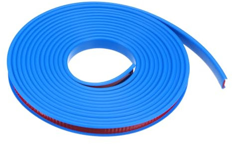sourcing map U-Shape Edge Banding 15/32 x 16.4ft (12mm x 5000mm) Self Adhesive TPE Flexible Veneer Edging Edge Protector for Furniture Cabinet Table Repair, Blue