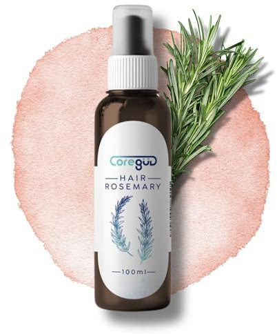 Spray pour cheveux au romarin - Eau de romarin pour les cheveux et la peau - Extrait de romarin revitalisant pour le soin des cheveux fins, secs et cassants - Hydrolat de romarin