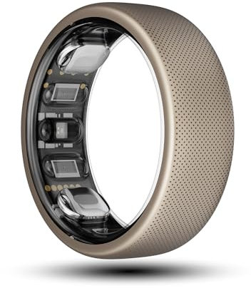 Amazfit Helio Smart Ring Health Tracker, Fitness Tracker Ring, No Subscription, Monitors Sleep, Heart Rate & Stress, Titanium Alloy, Fast 1.4-Hr Charging, Water-Resistant, Size Before You Buy(Size 12)