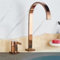 Robinet De Lavabo Brossé Mitigeur De Salle De Bains, Mitigeur De Baignoire Monté Sur Le Pont Rose Gold