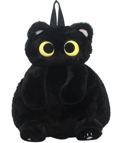 Glixoft Plüsch-Katzen-Rucksack, Weiche Stofftier-Tasche, Cartoon-reiserucksack, Flauschige Kinder-Schultertasche Für Kindergarten, Vorschule