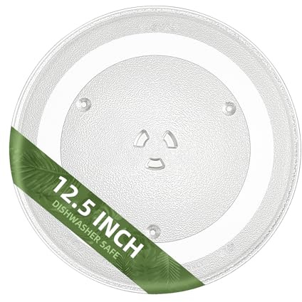 Gemroom 318mm Microwave Glass Plate Compatible with GE WB39X10003 Samsung DE74-20015G and Maytag 318 mm Microwave Glass Turntable - Replace Hotpoint Microwave Turntable Plate