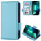 Handyhülle für Moto Edge 5G 2024 Hülle Book Premium Leder Flip Klappbare Stoßfeste Magnetische [Standfunktion] [Kartenfächern] Schutzhülle für Moto Edge 5G 2024 Tasche - cyan