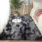 XUEDNGM Teppich Schlafzimmer Teppich Weich 90 x 180 cm Anti-Rutsch, Flauschig, Weich, Waschbar, Langflor Hochflor Teppich Teppich Wohnzimmer Flächenteppich für Wohnzimmer, Schlafzimmer, Dunkelgrau