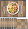 Lot de 8 sets de table en bambou antidérapants de style japonais pour table à manger, table à manger, cuisine, restaurant, 30 x 45 cm