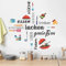 HPNIUB Wandtattoo Küche Selbstklebend Wanddeko Esszimmer Wandtattoo Sprüche und Zitate Leben Wandaufkleber Schwarz Küchen Deko Wand