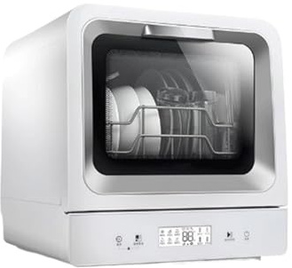 Linmeas-753 Dishwashers- Countertop Dishwasher Fully Automatic Household Small Desktop Installation-free On-Stop Smart Dishwasher Perfect for Home, Apartments & RVs