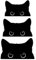 COYUN 3Pcs Autoaufkleber Lustige Katze, Vinyl Lustige Auto Aufkleber, Selbstklebende Auto Dekoration Aufkleber, Lustige Autoaufkleber Wassdichte PVC Cat Aufkleber Fenstersticker für Auto Wand Laptop