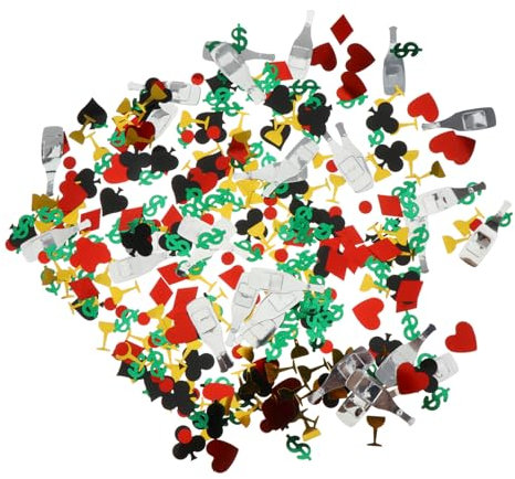 MERRYHAPY Themen-poker-party-dekorationskonfetti 1 Packung Konfetti-dekoration Für Die Feier Von Erwachsenen Jungen Und Mädchen Zufälliger Stil