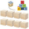 8 Stück Holzwürfel Blanko, Holzwürfel Groß 50x50x50mm, Quadrat Würfel klötzchen zum basteln, Natürliche Bastelmaterial Holz, für Lernen Deko zum DIY Basteln Malen DIY Handwerk Dekoration