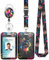 Uniclife Modische Sliding Ausweishülle Katze Kunststoffkoffer mit einziehbaren Badge Reel Karabiner Clip & abnehmbare Lanyard Strap geprägte vertikale Karte Schutz für Frauen Krankenschwester
