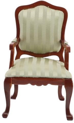 ifundom Miniature Armchair Für Puppenhaus Modernes Gestreiftes Design Vielseitige Verwendung Im Miniatur-Wohnzimmer Feine Handwerkskunst Und Realistische Details Für Sammler Und